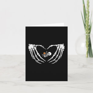 Tarjeta Bebé Skeleton Heart Hand Halloween X-ray Embarazo