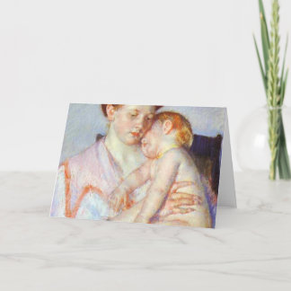 Tarjeta Bebé somnoliento.c. 1910, Mary Cassatt
