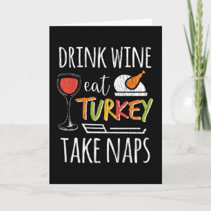 Tarjeta Bebe Vino Come Pavo Familia Adultos Día de Acción