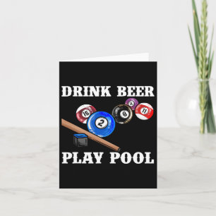 Tarjeta Beber Beer Play Pool I Funny Pool Billiards Player