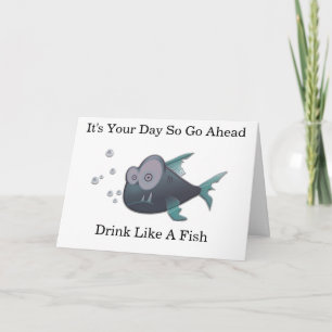 Tarjeta Beber como un pez