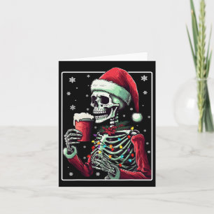 Tarjeta Beber esqueleto de cacao - Divertidas navidades de