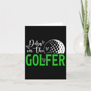 Tarjeta Bebés En La Esposa De Golf De Una Jugadora De Golf