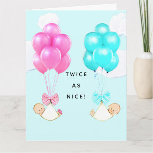 Tarjeta Bebés gemelos