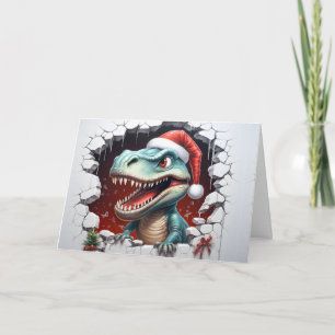 Tarjeta Bebés Navidades animales Saludos de dinosaurios 3D