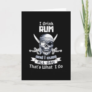 Tarjeta Bebí Rum Pirate Skull Flag Jolly Roger Costume