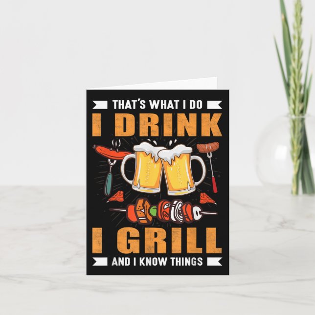 Tarjeta Bebí Yo Grill Funny Bbq Grilling Grillmaster (Anverso)