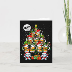 Tarjeta Bebida De Árbol De Navidad De Cebollas Y Gles De C