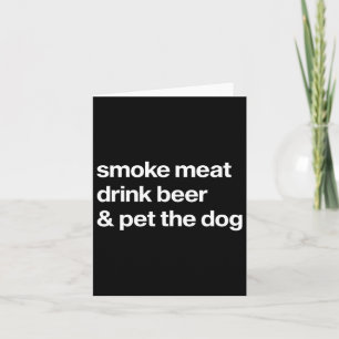 Tarjeta Bebida De Carne De Humo Una Cerveza Mascota La Beb