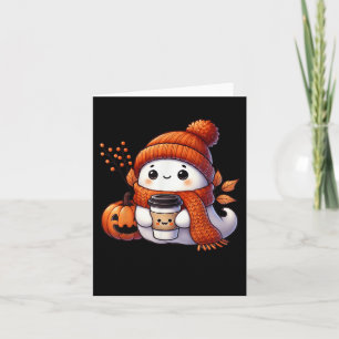 Tarjeta Bebida de la Copa de especias de calabaza fantasma