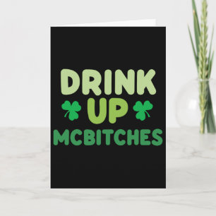 Tarjeta Bebida Divertida del Día de San Patricio Taza Verd