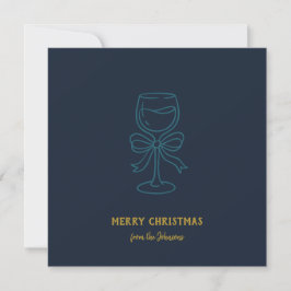 Tarjeta Bebida Personalizada de Navidad con Apellido de Fa