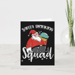 Tarjeta Bebida Santa Xmas Beer Beer Drinker Gracioso Crist