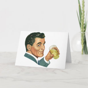 Tarjeta Bebidas de Cocktails de época, bebidas de hombre