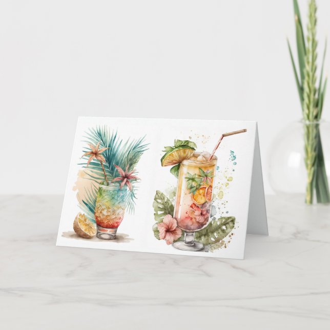 Tarjeta Bebidas de cumpleaños (Anverso)