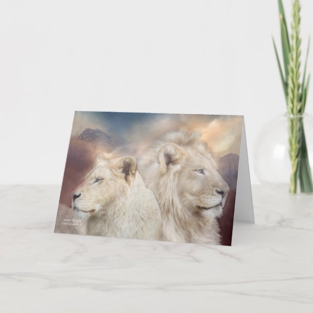 Tarjeta Bebidas espirituosas de la luz - león blanco (Anverso)