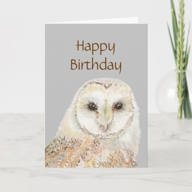 Tarjeta Bechuza de cumpleaños por qué celebramos la carta (Anverso)