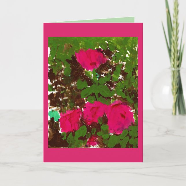 Tarjeta Bed of Roses Greeting Card (Anverso)