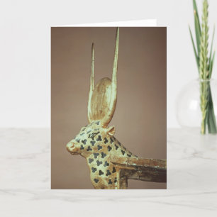 Tarjeta Bedhead funerario bajo la forma de vaca sagrada