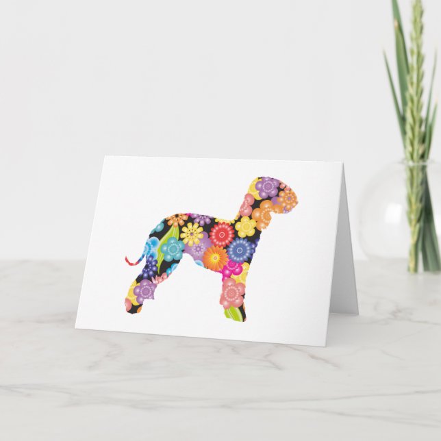 Tarjeta Bedlington Terrier (Anverso)