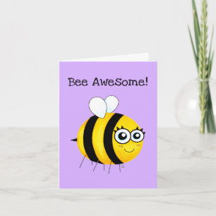 Tarjeta Bee Awesome, lindo Personalizado Bee