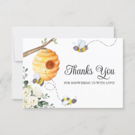 Tarjeta Bee Baby Shower Gracias