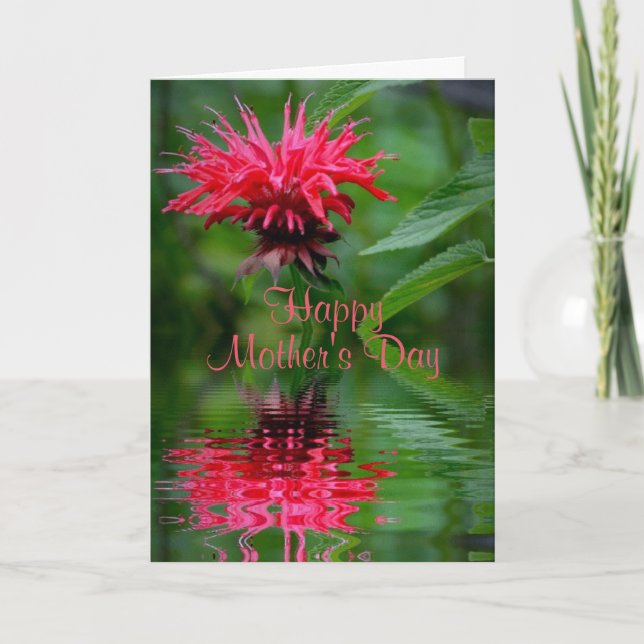 Tarjeta Bee Balm Reflection Mother's Day Card (Anverso)