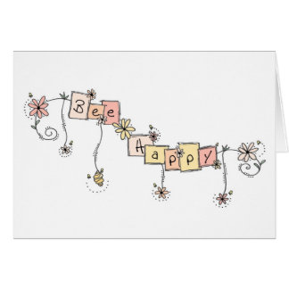 Tarjeta "Bee Doodles", "Bee Happy"