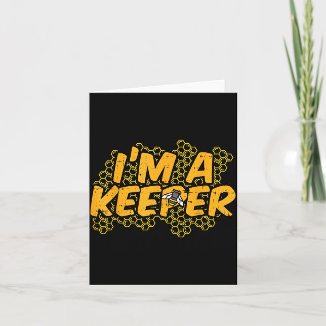 Tarjeta Bee-keeper Funny Beekeeng Pun Humor Honey Aarist G (Anverso)