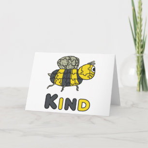 Tarjeta Bee Kind Puzzle
