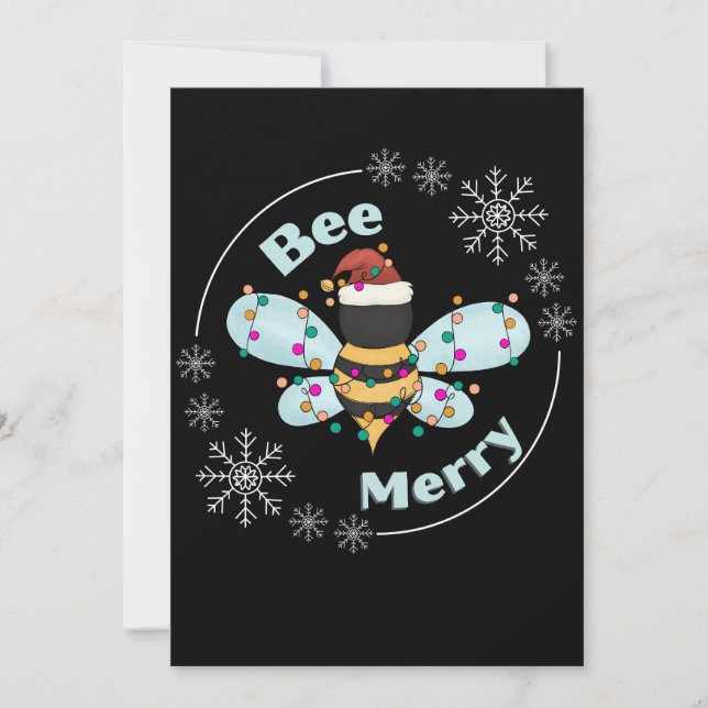 Tarjeta Bee Merry personalizado (Anverso)