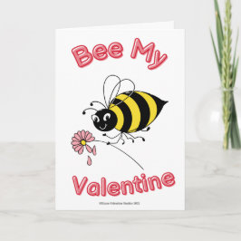 Tarjeta Bee My Valentine El día de San Valentín Card