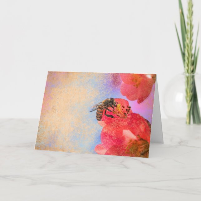 Tarjeta Bee on Flower (Anverso)