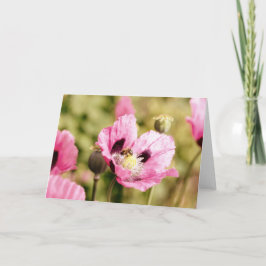 Tarjeta Bee On Poppy Note