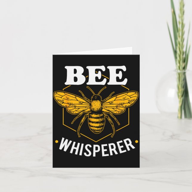 Tarjeta Bee Whisperer - Funny Beekeeng &amp; Beekeeper  (Anverso)