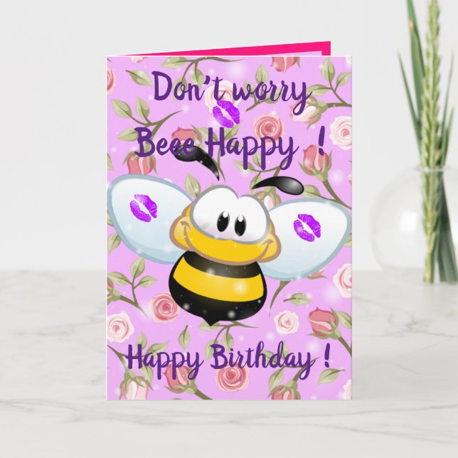 Tarjeta Beee Happy (Anverso)