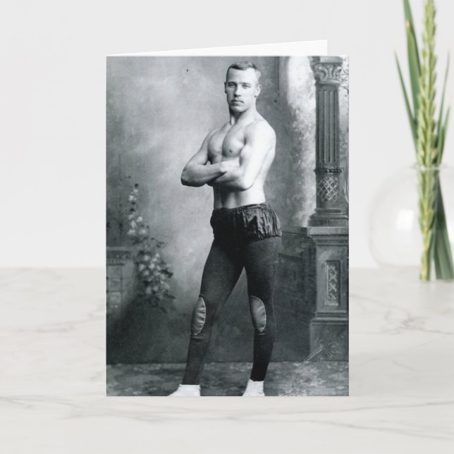 Tarjeta Beefcake 1898 del circo (Anverso)