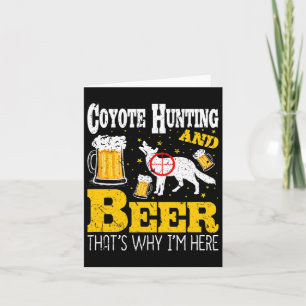 Tarjeta Beer Beer Caza de Coyote divertida