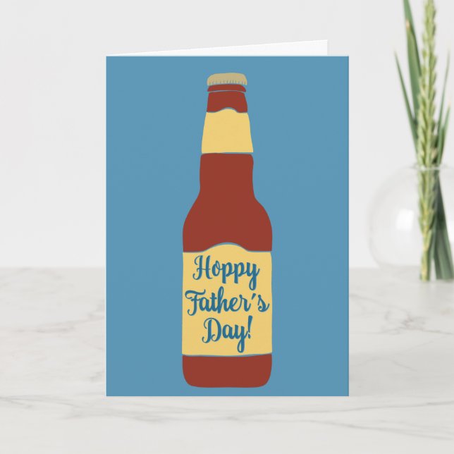 Tarjeta Beer Bottle Hoppy Father's Day Card (Anverso)