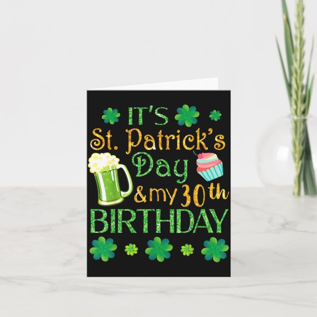 Tarjeta Beer Cake &amp; Shamrocks It's St Patrick Day &amp (Anverso)