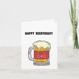 Tarjeta Beer Dad Pun Funny Cumpleaños