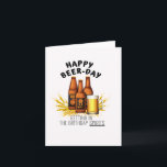 Tarjeta Beer Day Spirits Funny Birthday Card<br><div class="desc">"¡Feliz Día de la Cerveza! Volviendo en los espíritus de cumpleaños" - Levanta un vaso y celebra con nuestra Tarjeta de cumpleaños divertida. Con un espíritu alegre (y un toque de travesura),  es la manera perfecta de brindar por otro año de conciencia. Salud!</div>