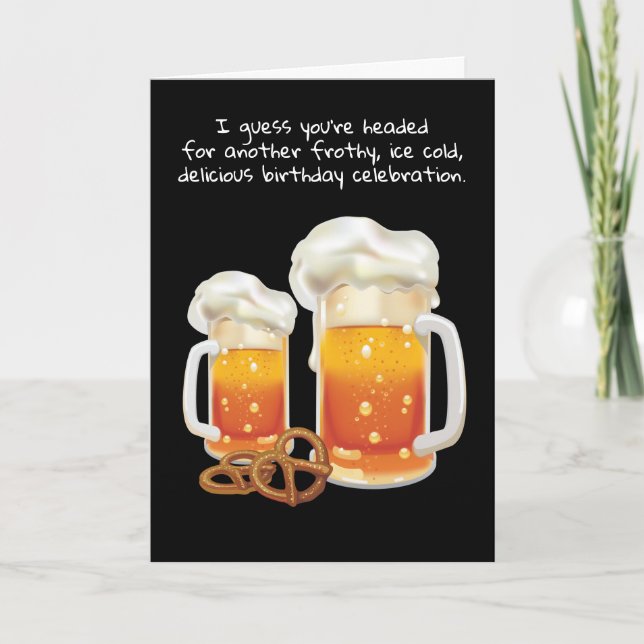 Tarjeta Beer Lover Beerthday Drinker Cumpleaños (Anverso)