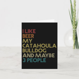 Tarjeta Beer Lover, dueña de perros de Bulldog de Catahoul