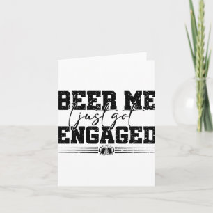 Tarjeta Beer Me Acabo De Comprometer A Vintage Funny Boda