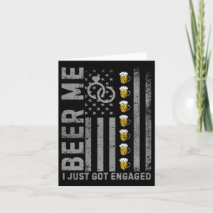 Tarjeta Beer Me Acabo De Involucrar La Vintage Bandera Ame