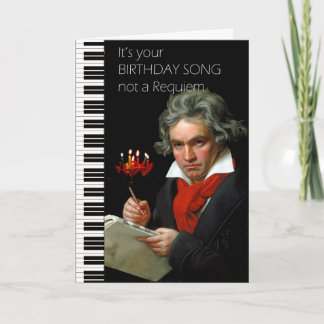 Tarjeta Beethoven Humor Birthday Card (Maestra)