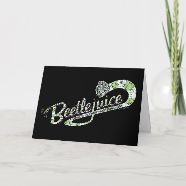 Tarjeta Beetlejuice | Enciende el jugo (Anverso)