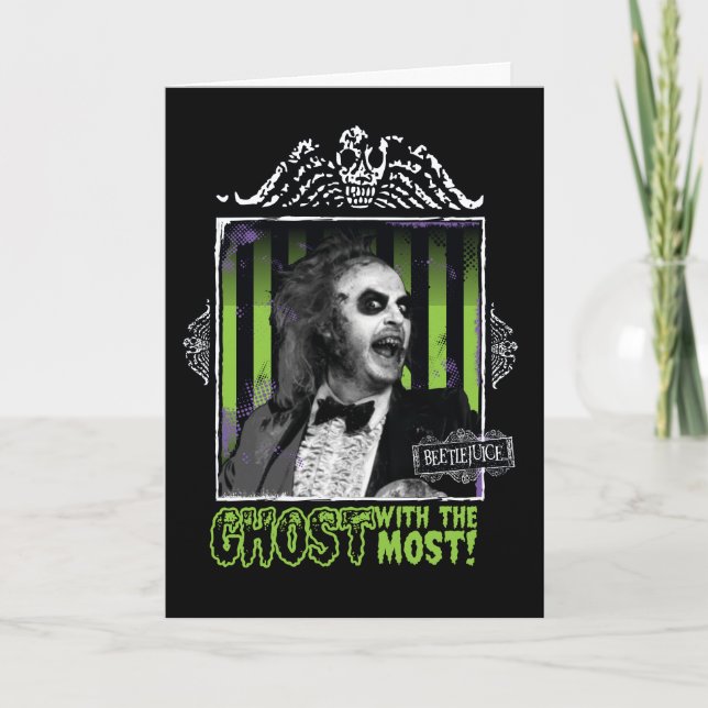 Tarjeta Beetlejuice | Retrato de "Fantasma con más" (Anverso)