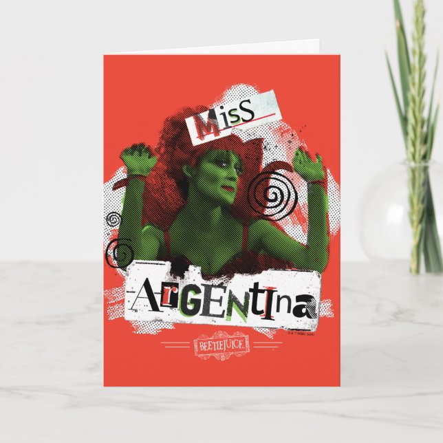Tarjeta Beetlejuice | Señorita Argentina (Anverso)